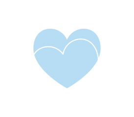 Heart icon and happy symbol simple shape concept flat vector illustration. heart beat