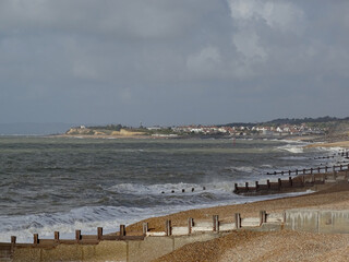 Fototapeta na wymiar Galley Hill of Bexhill across the water.
