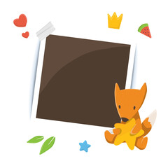 Obraz premium template polaroid photography background for design vector