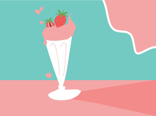 strawberry ice cream