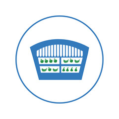 Fruit basket crate harvest icon | Circle version icon |