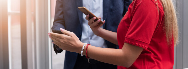 Event QR code ticket scanning before begining of business conference