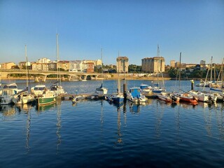 Fototapeta na wymiar Puerto de Bouzas en Vigo, Galicia
