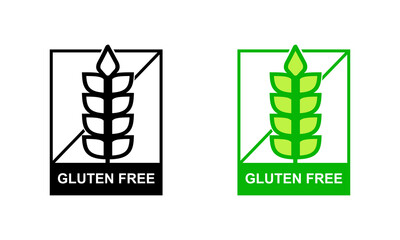 Gluten free symbol. Gluten free sign isoleted in white background. Vector illustration