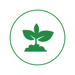 Growing sprouting plant sprouts icon | Circle version icon |