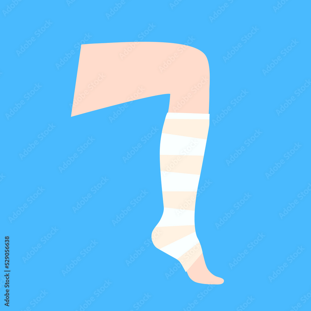 Poster Leg bandage wrapping