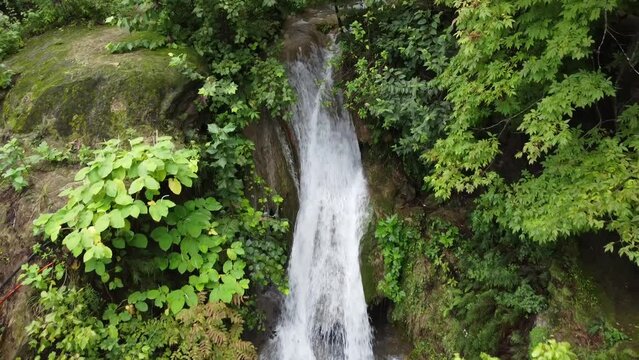 awesome waterfall in nuevo leon mexico falling 