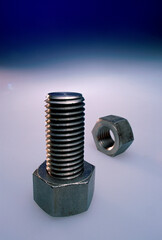 Close-up of a nut and bolt