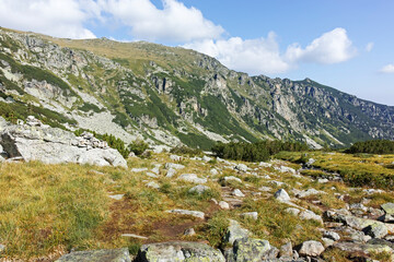Fototapeta na wymiar Summer landscape of Rila Mountain near Malyovitsa hut, Bulgaria