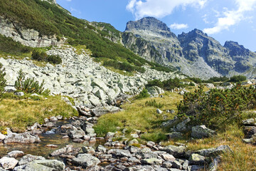 Summer landscape of Rila Mountain near Malyovitsa hut, Bulgaria