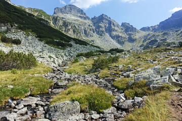 Summer landscape of Rila Mountain near Malyovitsa hut, Bulgaria