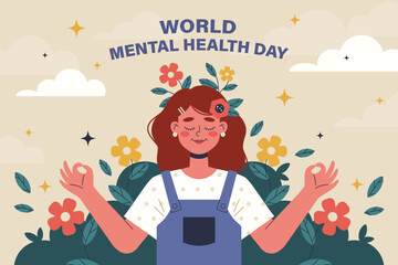 Mental health day illustration