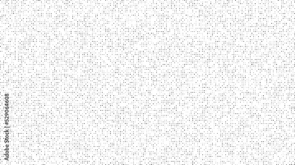 Poster Halftone noise texture background. Comic style random grain pattern. Round particles wallpaper. Black and white grains and dots overlay. Dust speckles effect. Grunge bitmap backdrop.