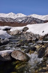 白馬村の雪景色