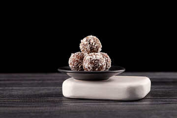 Energy Balls, alternative sweets during ramadan. Made from dates, honey, oatmeal, peanuts, coconut...