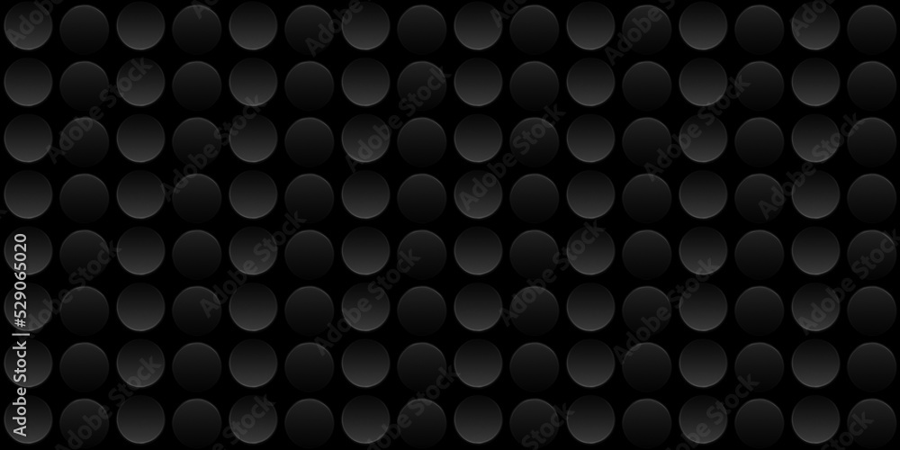 Aufkleber seamless dark black metallic circles abstract dot grid background texture tileable charcoal grey geo