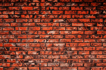 Obraz premium red brick wall - irregular pattern