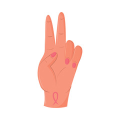 breast cancer hand
