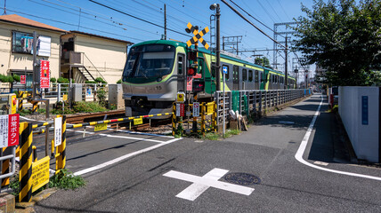 踏切と電車
