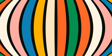 Retro Groovy Background. 70's Vibes Vector Design. Trendy Y2k Backdrop . Funky Retro Wallpaper.