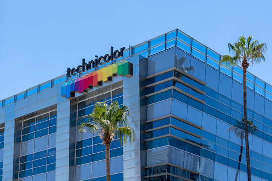 Los Angeles, CA, USA - July 6, 2022: Technicolor USA headquarters in Hollywood, Los Angeles, CA, USA. Technicolor SA is a Franco-American multinational corporation. 