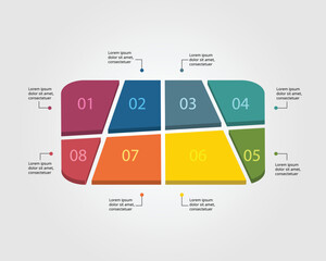 timeline graph chart template for infographic for presentation for 8 element