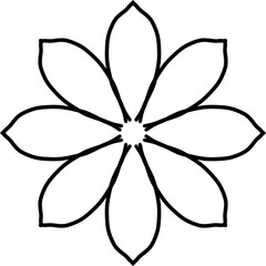 black and white flower
