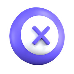 Fototapeta premium 3d render blue unverified profile minimalist icon