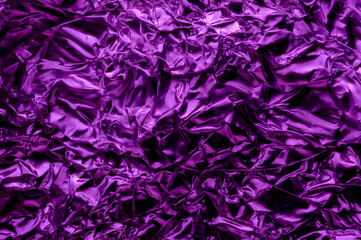 Fototapeta premium metallic purple colored texture background abstract. Aluminium crumpled. 