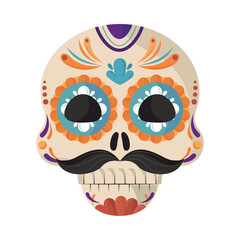 day of the dead skull icon