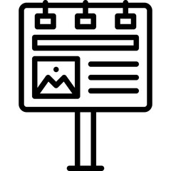 Billboard Outline Icon