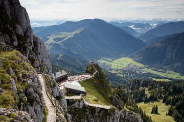 Mountain station, Wendelsteinhaus, Wendelstein, 1838m, Mangfall Mountains, Bavarian Alps, Upper...