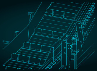 Chain conveyor close up