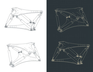 Hexapod isometric blueprints