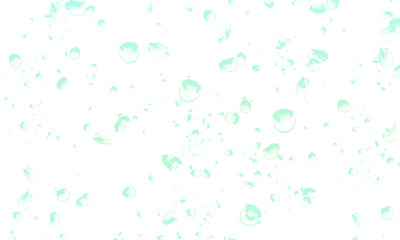 white background with blue water bubbles