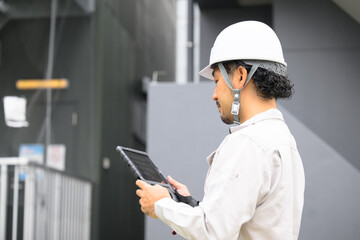 Back of work clothes easy to use for building inspections, etc.