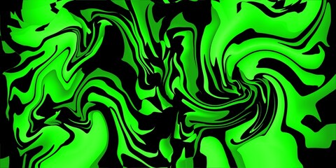 Abstract green and black wavy background, green abstract liquify background. poison green background	