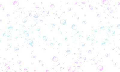 white background with color gradient water bubbles