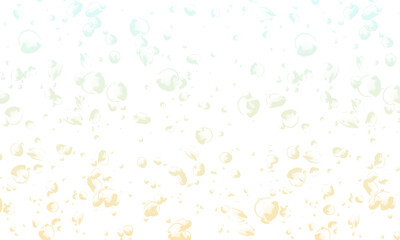 white background with color gradient water bubbles