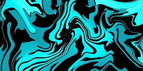 Abstract blue and black wavy background, blue abstract liquify background.