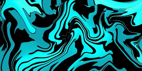 Obraz premium Abstract blue and black wavy background, blue abstract liquify background.