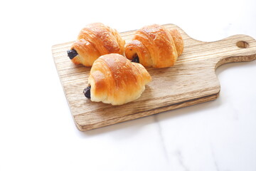 チョコレートが入ったクロワッサン