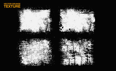 Set of Abstract Distress Overlay dirty grunge grain texture, vintage style. Vector illustration.