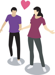 Silhouette Couple Make Love Valentine