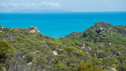 Fototapeta premium Looking west out to the Pacific Ocean from Magnetic Island
