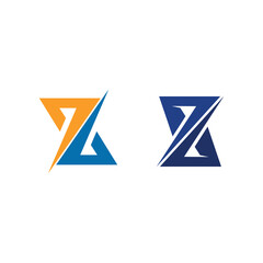 Z letter and font Z logo design vector identity illustration