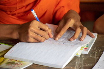 Classes for young monks at Sangker Pagoda, Soc Trang, Vietnam