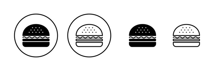 Burger icon vector. burger sign and symbol. hamburger