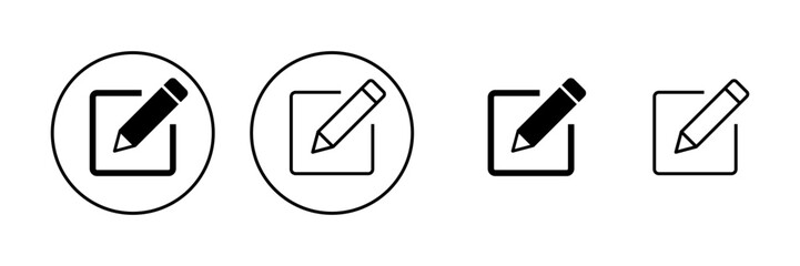 Edit icon vector. edit document sign and symbol. edit text icon. pencil. sign up