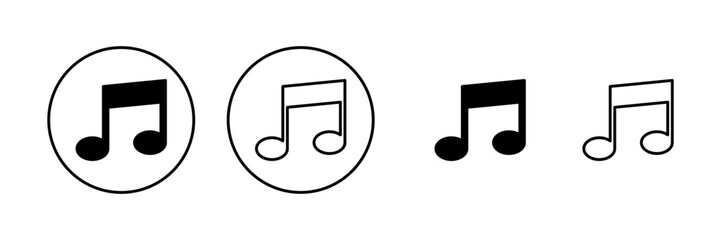 Music icon vector. note music sign and symbol